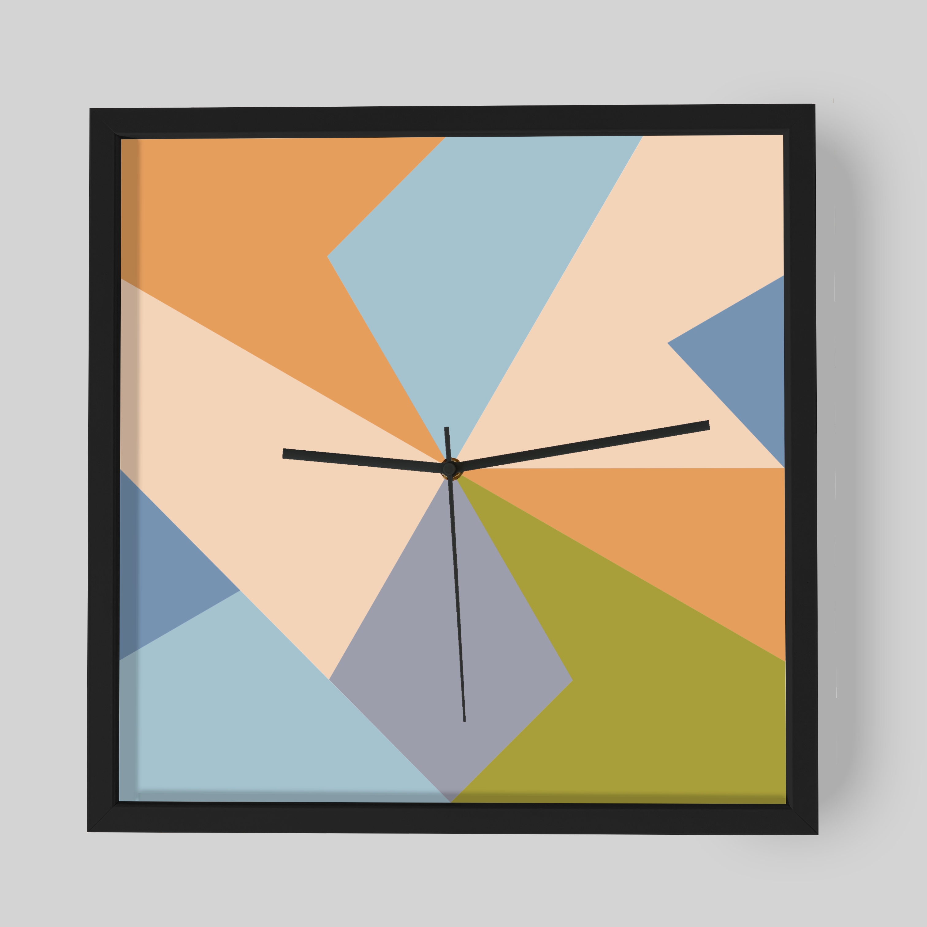 Alt-Text:
Design-Wanduhr Pattern Clock – Motiv Coastal – Vollholzrahmen – lautloses Uhrwerk