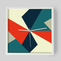 Design-Wanduhr Pattern Clock – Motiv nautical – Vollholzrahmen – lautloses Uhrwerk
